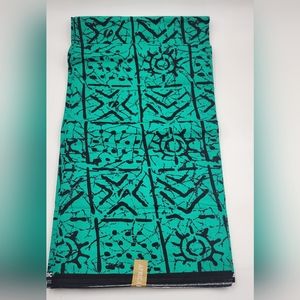 Green and Black tribal African ankara fabric sold per yard or as you wan…